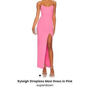 Ryleigh Strapless Maxi Dress in Pink- Superdown